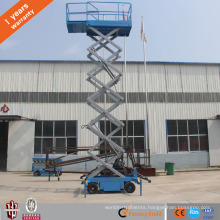 10m High strength manganese steel mobile scissor lift aerial material handling lift